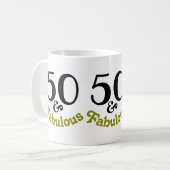 50 en de partij van Fabulous Birthday Koffiemok (Voorkant links)