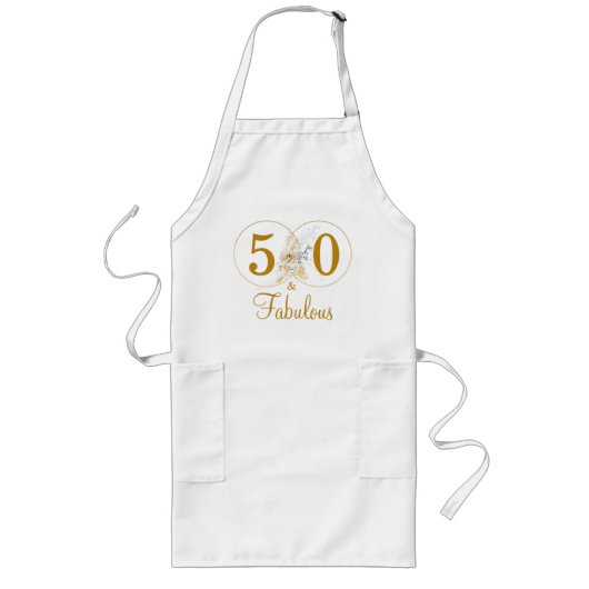 50 en de partij van Fabulous Birthday Lang Schort (Voorkant)