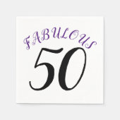 50 en de partij van Fabulous Birthday Servet (Voorkant)
