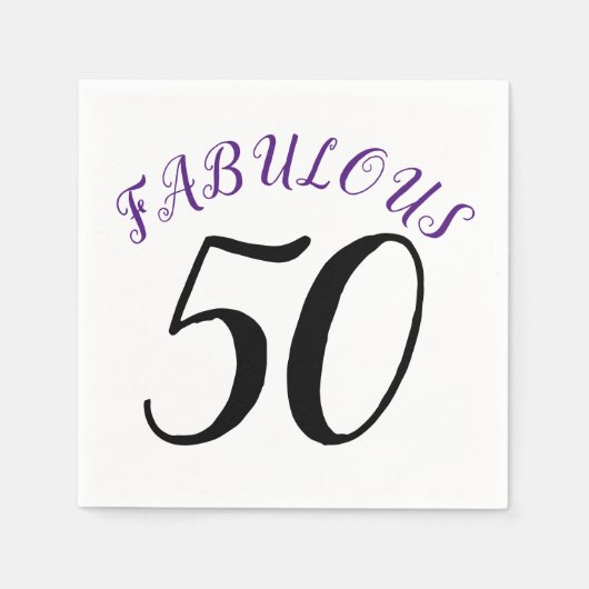50 en de partij van Fabulous Birthday Servet (Voorkant)