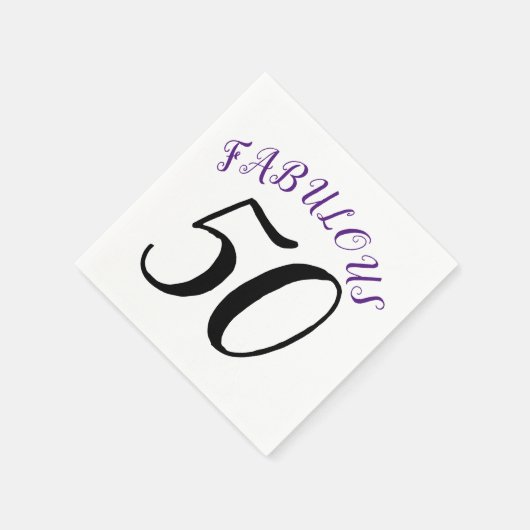 50 en de partij van Fabulous Birthday Servet (Hoek)