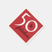 50 en de partij van Fabulous Birthday Servet (Hoek)