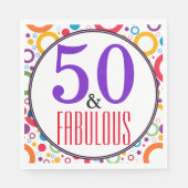 50 en de partij van Fabulous Birthday Servet (Voorkant)