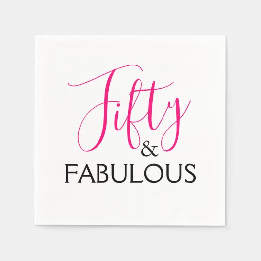 50 en de partij van Fabulous Birthday Servet (Voorkant)