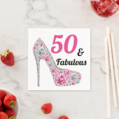 50 en de partij van Fabulous Birthday Servet (Insitu)