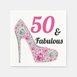 50 en de partij van Fabulous Birthday Servet