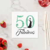 50 en de partij van Fabulous Birthday Servetten (Insitu)