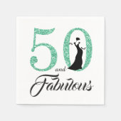 50 en de partij van Fabulous Birthday Servetten (Voorkant)