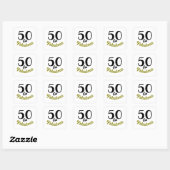 50 en de partij van Fabulous Birthday Vierkante Sticker (Vel)