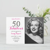 50 en de uitnodiging van de partij van Fabulous Bi (Staand voorkant)