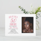 50 en de uitnodiging van de partij van Fabulous Bi (Staand voorkant)