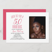 50 en de uitnodiging van de partij van Fabulous Bi (Voorkant / Achterkant)