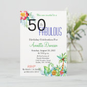 50 en de uitnodiging van de partij van Fabulous Tr (Staand voorkant)