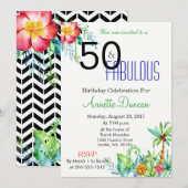 50 en de uitnodiging van de partij van Fabulous Tr (Voorkant / Achterkant)