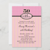 50 en de uitnodiging van Fabulous Birthday (Voorkant)