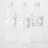 50 en de Waterverf van Fabulous Elegant Floral Waterfles Etiket (Flessen)