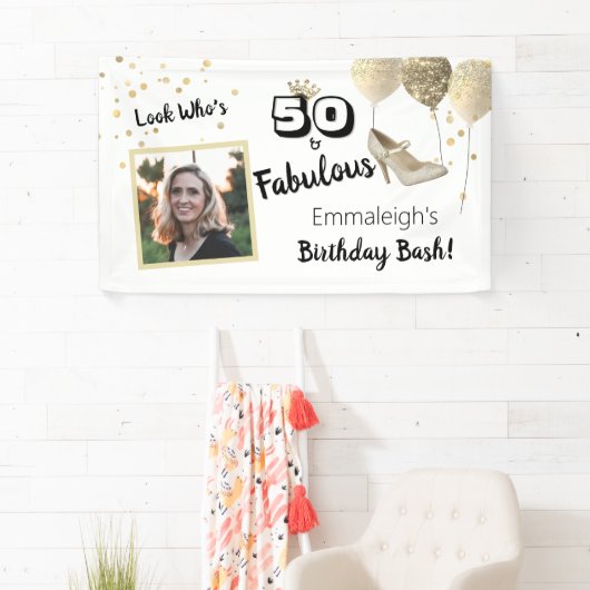 50 en een fabelachtige foto van de zwarte dag spandoek (Insitu)