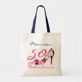 50 en een Fabulous 50th Birthday Tote Bag