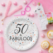 50 en een feestdag papieren bordje (Feest)