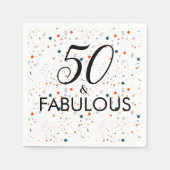 50 en een  feestdag servet (Voorkant)