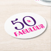 50 en een verbluffend 50-jarig Onderzetter van pap (Gebogen)