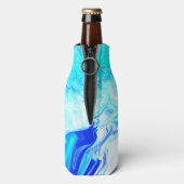 50 en een verbluffend Birthday Geode Agate Blue Pa Flesjeskoeler (Fles Achterkant)