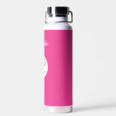 50- en Fab 50e verjaardag Gepersonaliseerd Cerise Waterfles (Achterkant)