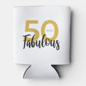 50 en Fab 50ste verjaardagsfeest op maat Blikjeskoeler (Voorkant)