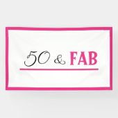 50- en Fab Birthday Banner (Horizontaal)