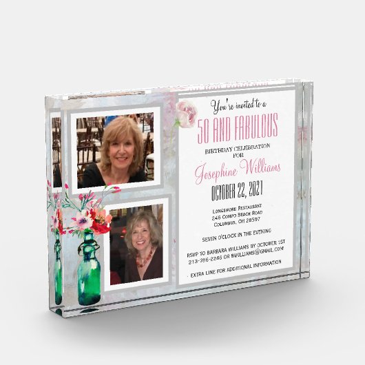 50 en Fab KEEPSAKE 50e verjaardag Fotoblokken (Links)