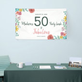 50 en fabelachtig elegant florale waterverf invita spandoek (Beurs)