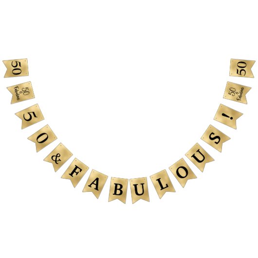 50 en fabelachtige gouden Bunting vlaggen Vlaggetjes (Alle)