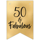 50 en fabelachtige gouden Bunting vlaggen Vlaggetjes (Tweede vlag)