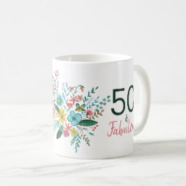 50 en fabelgroene elegante florale waterverf pa koffiemok
