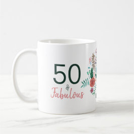 50 en fabelgroene elegante florale waterverf pa koffiemok