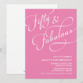 50 en Fabuleuze uitnodigingen (Voorkant / Achterkant)