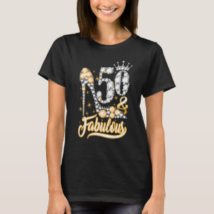 50 en Fabulous 50 jaar oude 50e verjaardag Diamond T-shirt