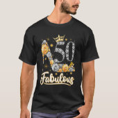 50 en Fabulous 50 jaar oude 50e verjaardag Diamond T-shirt (Voorkant)