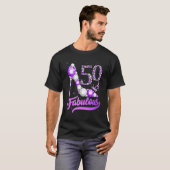 50 en Fabulous 50 jaar oude 50e verjaardag Diamond T-shirt (Voorkant volledig)