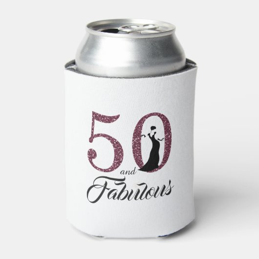 50 en Fabulous | 50e Birthday Gift Koelbox Blikjeskoeler (Blikje Voorkant)