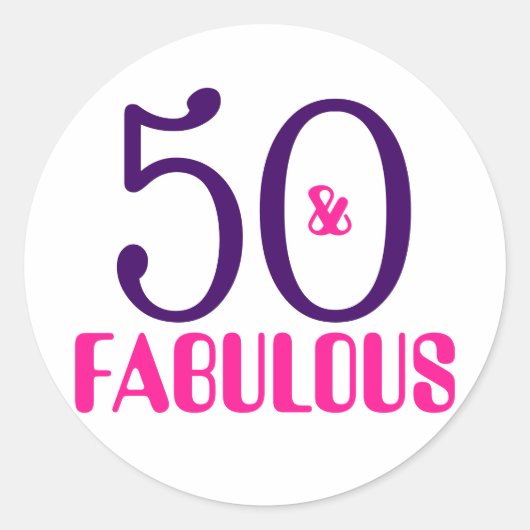 50 En Fabulous | 50e Sticker (Voorkant)