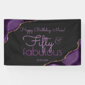 50 en Fabulous 50e Verjaardag Banner (Horizontaal)