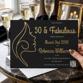 50 en Fabulous | 50e Verjaardag Fab Party Kaart
