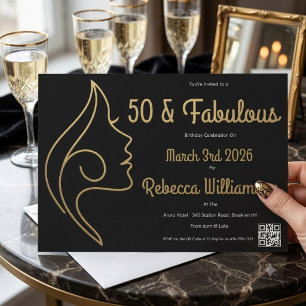 50 en Fabulous 50e Verjaardag Fab Party Kaart