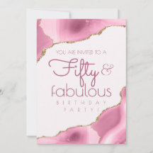 50 en Fabulous 50e Verjaardag Roze 