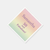 50 en Fabulous! 50e verjaardag Waterverf Party Servet (Hoek)