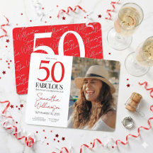 50 en Fabulous | 50ste Verjaardag Elegante Foto