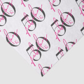 50 en fabulous 50ste verjaardag levendig roze tissuepapier (Detail)