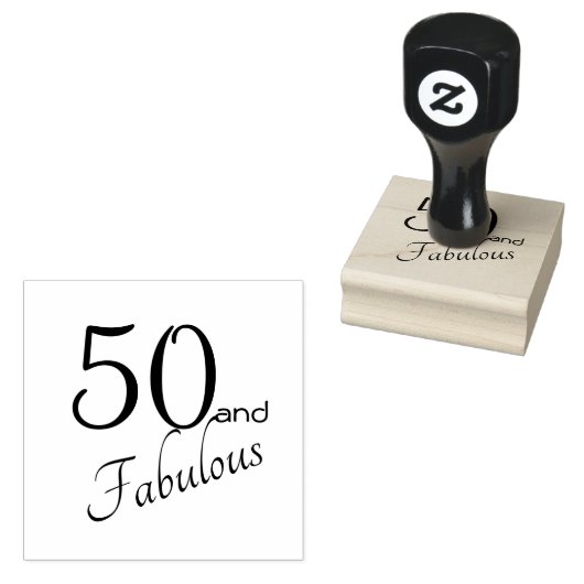 50 en Fabulous 50ste verjaardag Rubberstempel (Gestempeld)