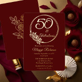 50 en Fabulous 50ste verjaardagsfeest gestempeld Folie Uitnodiging